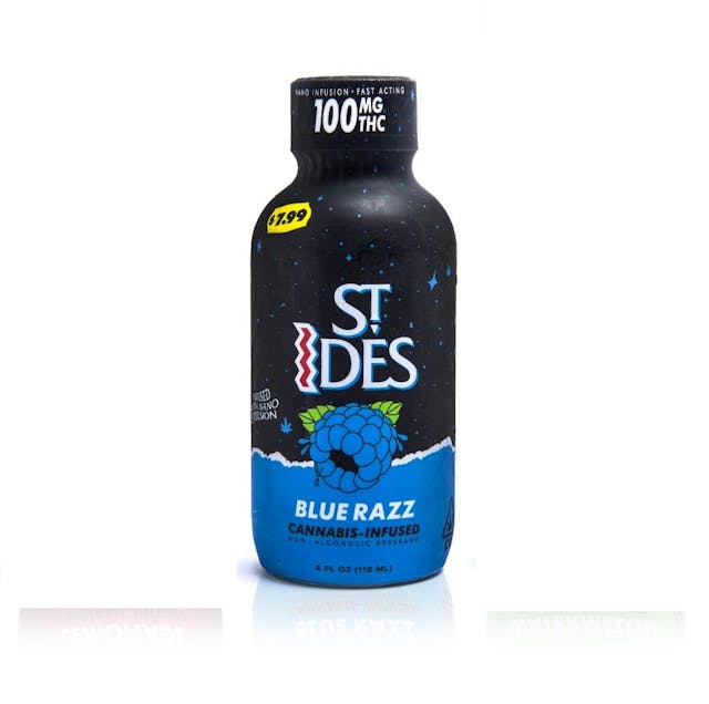 Photograph of product: Blue Razz 4oz Shot 100mg - Shot