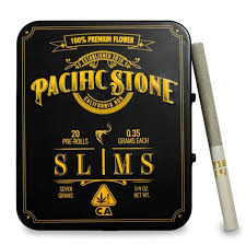 Photograph of product: PACIFIC STONE - PREROLL (SLIMS) 0.35G 20PK - Oui'd - GMO
