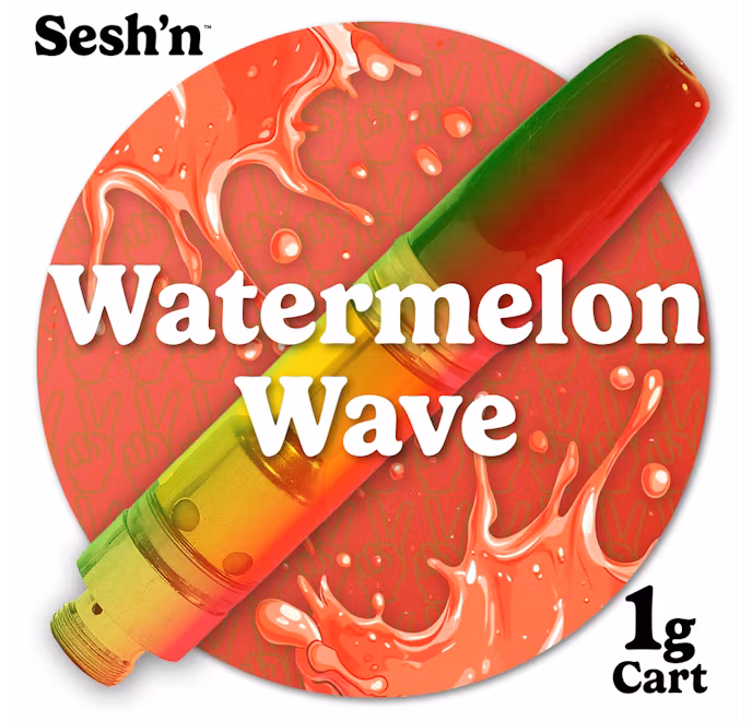 Photograph of product: Sesh'n - Vape Cart 1g - Watermelon Wave