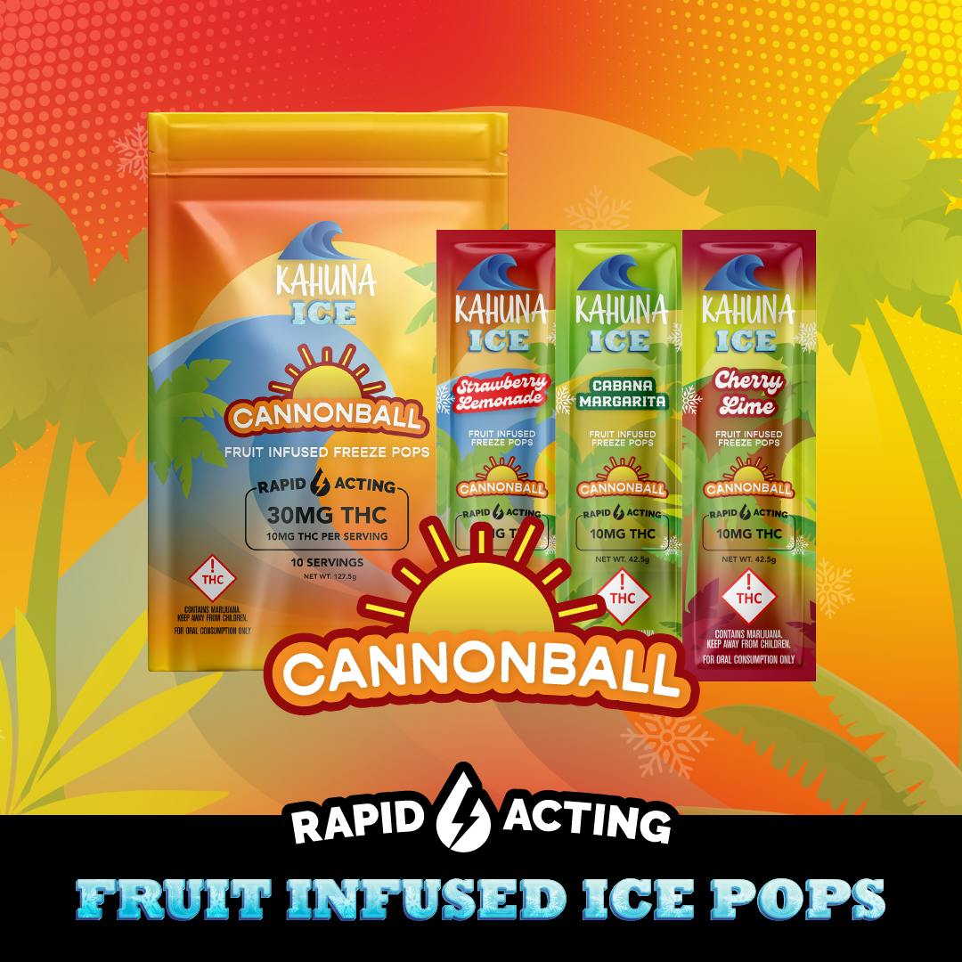 Photograph of product: KAHUNA - CANNONBALL- 10 Pack Freezy Pops