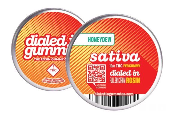 Photograph of product: Dialed In Classics Oui'd Honeydew Rosin Gummies 100mg