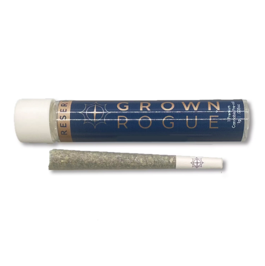 Photograph of product: GROWN ROGUE RESERVE RAINBOW RUNTZ PREROLL 1G
