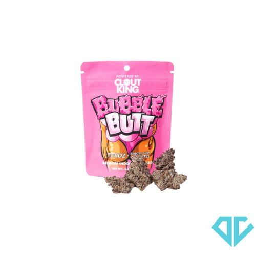 Photograph of product: Clout King Bubble Butt Bubble au chocolat Infused Pre-Roll .5g 5 Pack