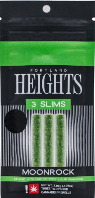 Photograph of product: Moonrock Slims Infused Pre-roll Pack | Glitter Pop | 3 x 1g