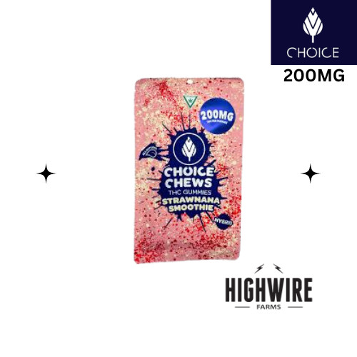 Photograph of product: Choice Gummies Strawnana Smoothie 200mg (Hybrid)