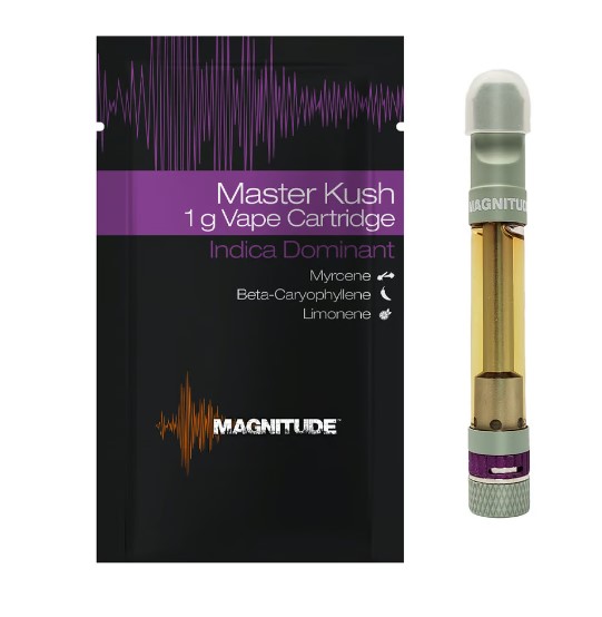 Photograph of product: PC Magnitude. | Master Kush (I) | 1g Cartridge