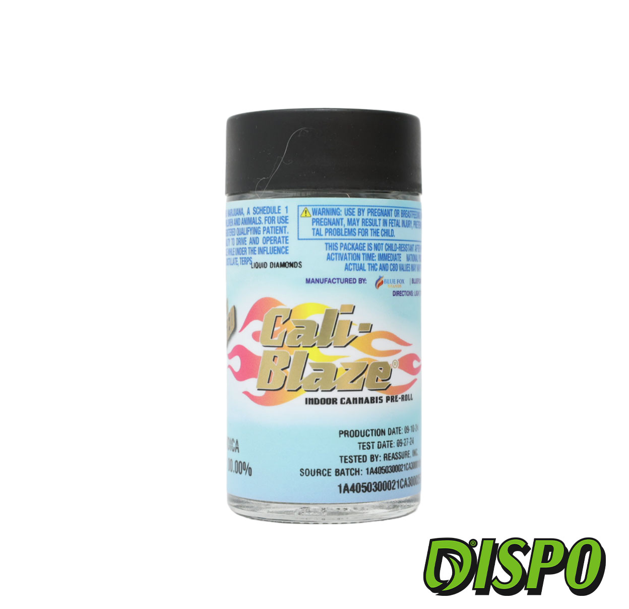 Photograph of product: Cali Blaze - Blue Muffin 5pk Liquid Diamond Infused Pre-Rolls