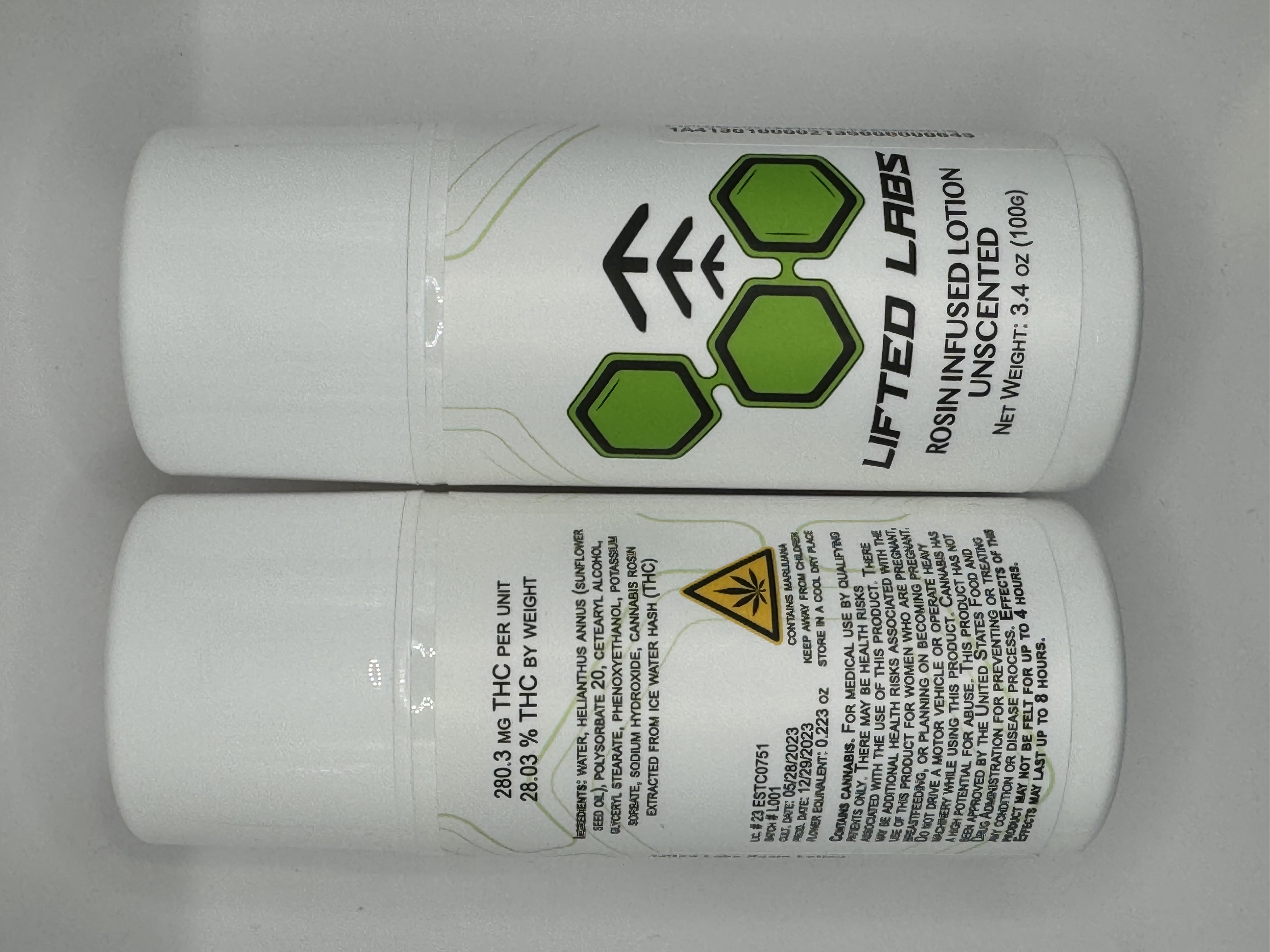 Photograph of Product: Lifted Labs Rosin Lotion