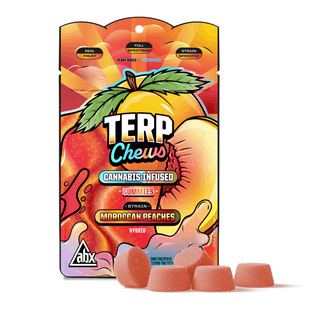 Photograph of product: Moroccan Peaches Terp Chews - 100mg - 