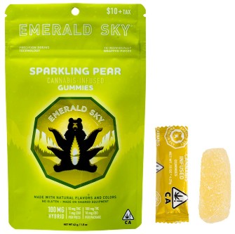 Photograph of product: Sparkling Pear [H] - 100MG Gummies 10PK