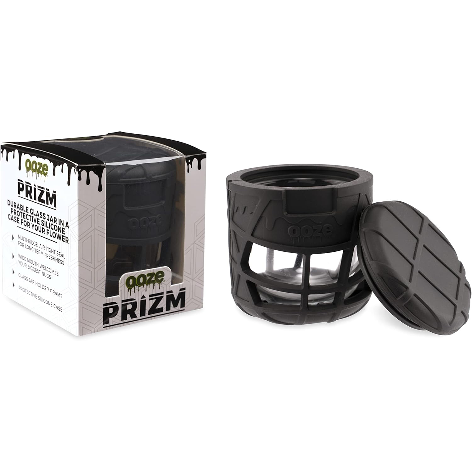 Photograph of product: Ooze Prizm Silicone Stash Jar - Black