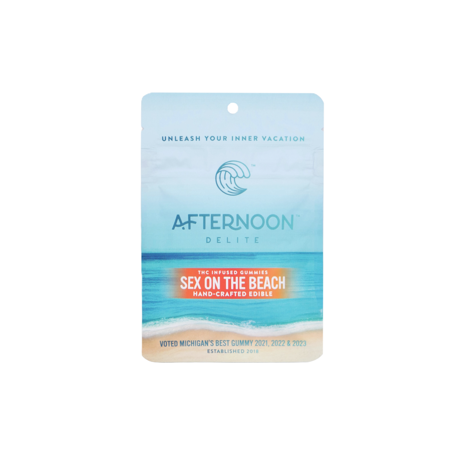 Photograph of product: AFTERNOON DELITE | SEX ON THE BEACH | HYBRID | GUMMIES | 200MG | REC