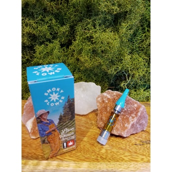 Photograph of product: Cartridge ~ Smoky Flower ~ 1g Dist. Cart ~ Ice Cream Cake ~ Green Leaf Special