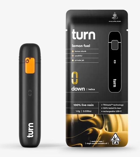 Photograph of product: TURN LEMON FUEL LIVE RESIN ALL IN ONE Oui'd 1G