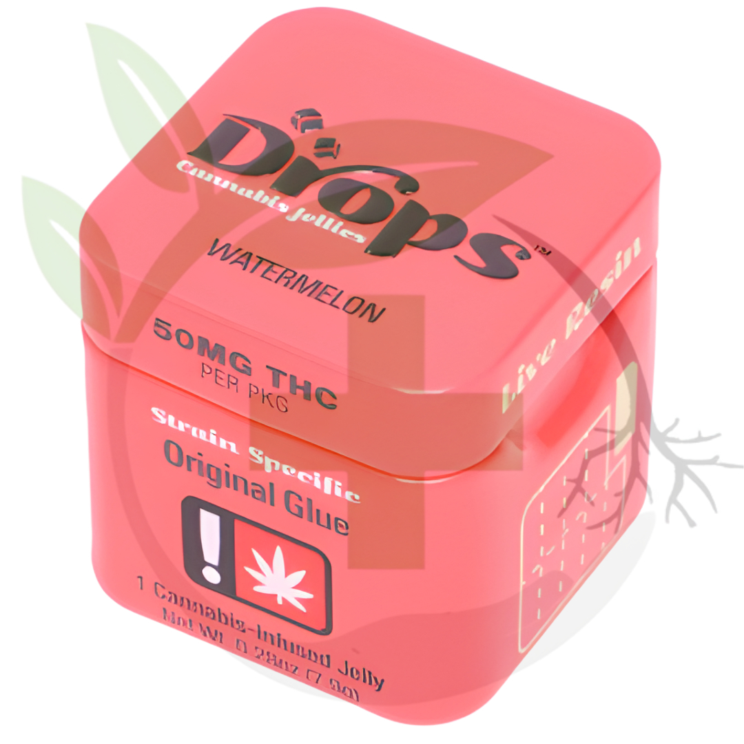 Photograph of product: *Gummy - TF - Drops - 2pc - GLS - Watermelon