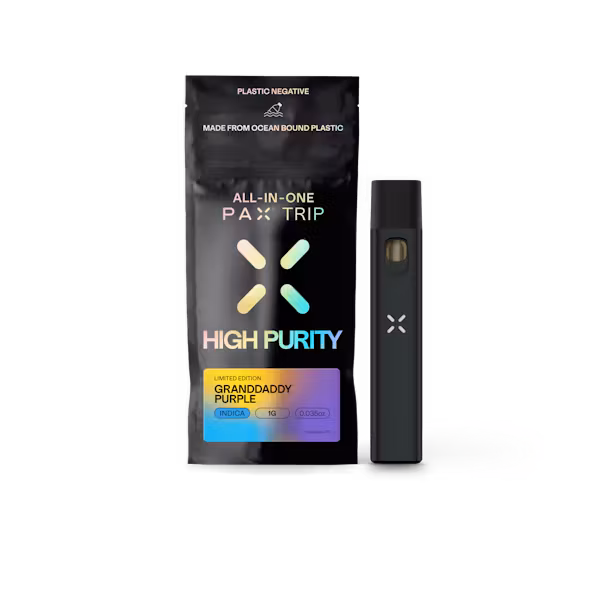 Photograph of product: PAX Granddaddy Purple High Purity 1g Disposable