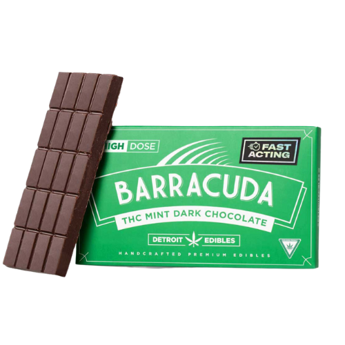 Photograph of product: Dark Mint Chocolate 200mg Barracuda Bar by Detroit Edibles