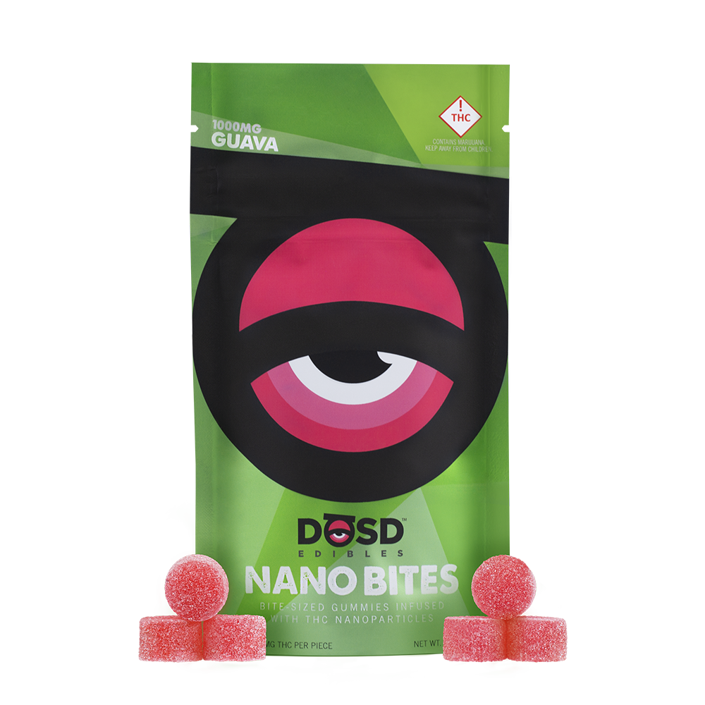 Photograph of product: DOSD Nano Bites Gummies | 1,000mg TH-oui | Guava