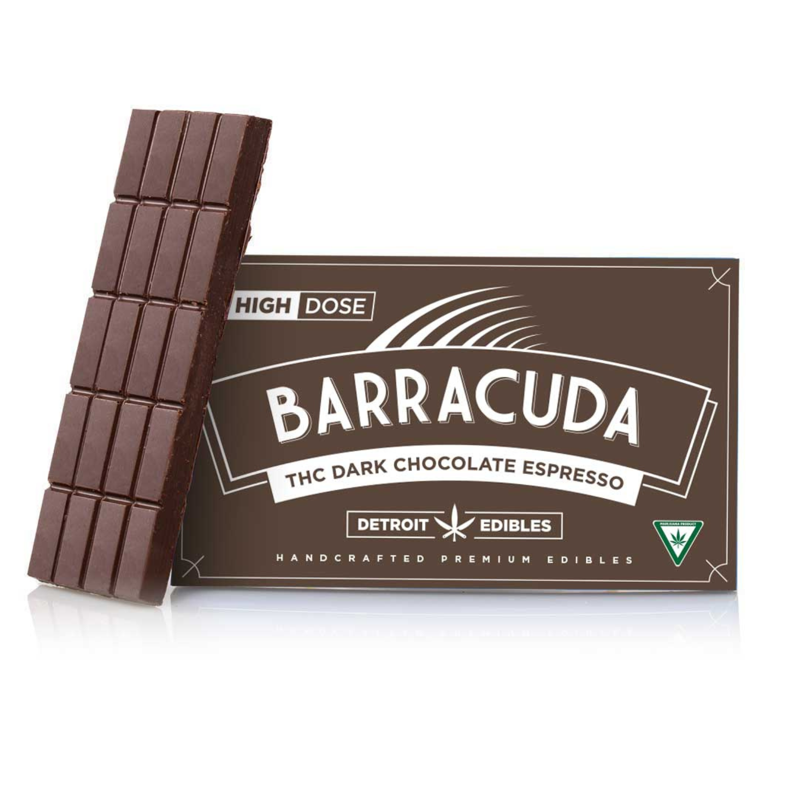 Photograph of product: Detroit Edibles | Barracuda Bar | Dark Chocolate Espresso | 200mg