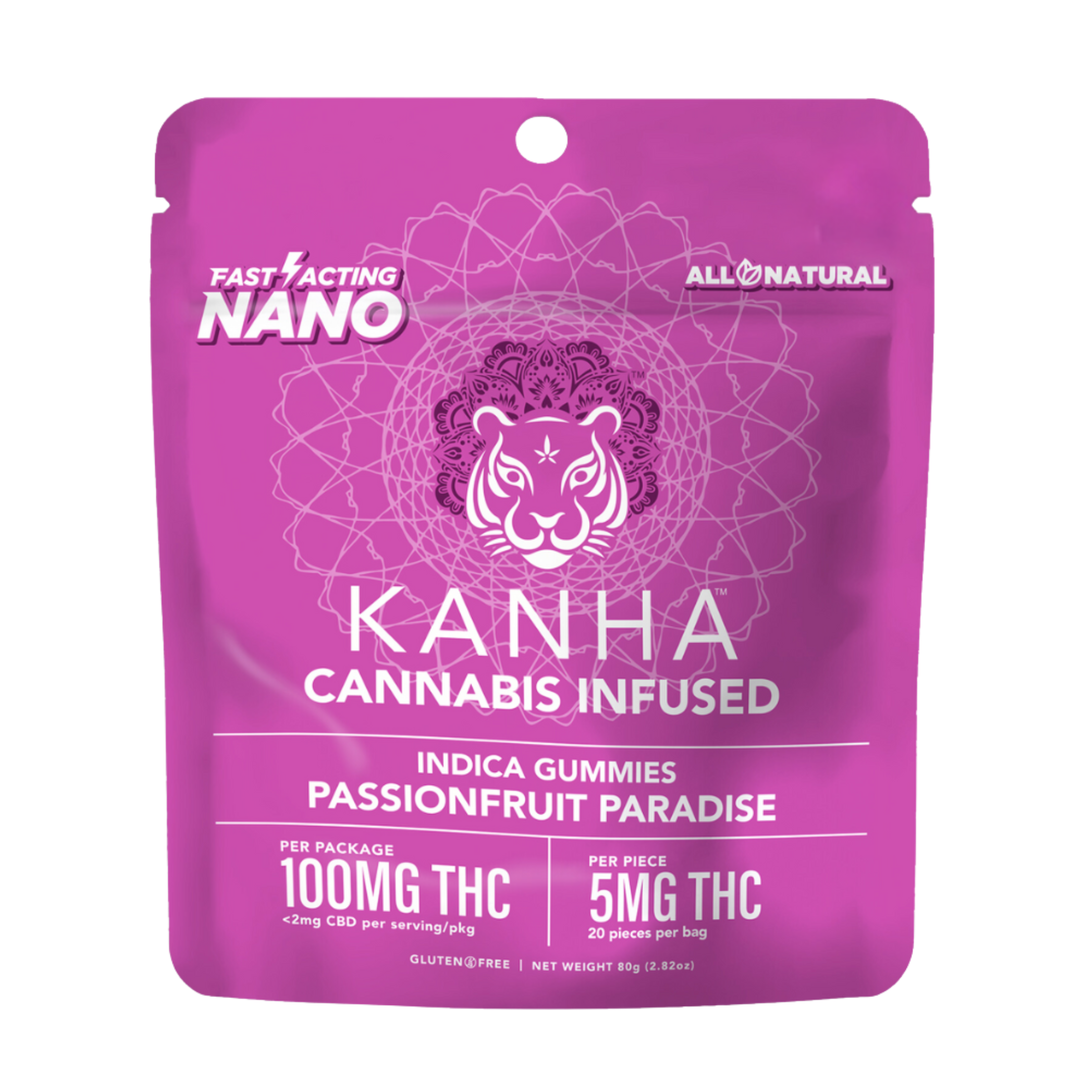 Photograph of product: Passionfruit Paradise Indica | Fast-Acting Gummies | 100mg