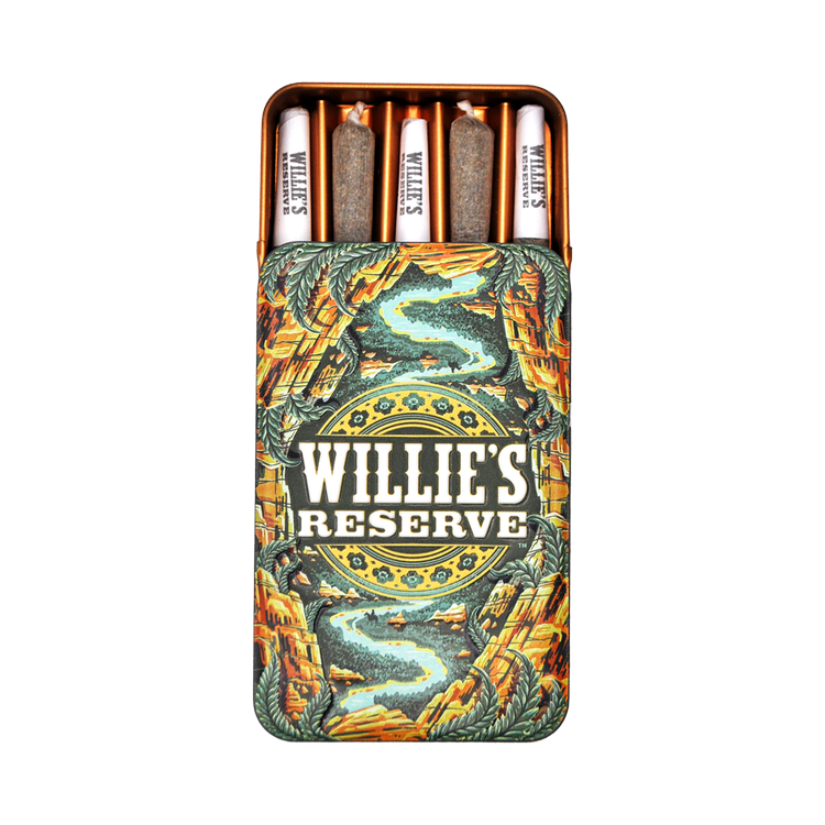 Photograph of product: Willie's Reserve | Lilac Diesel | (5pk) Pre-Rolls (LIMITED EDITION TIN)