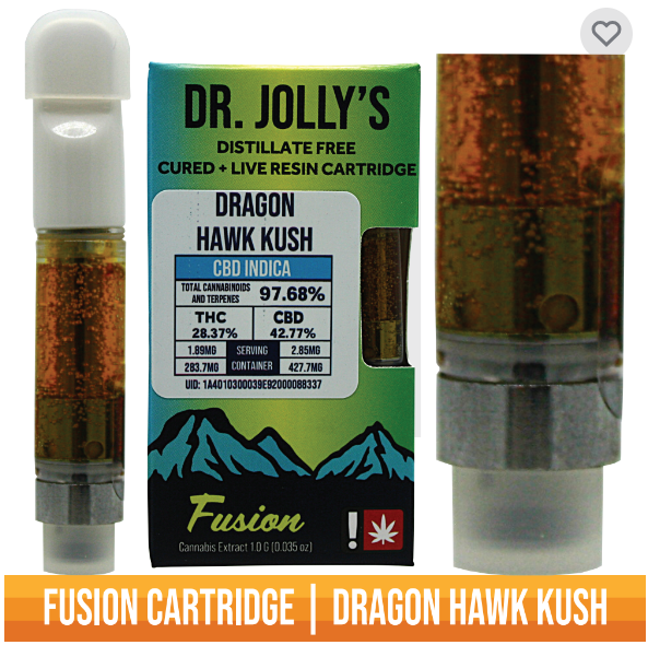 Photograph of product: 2:1 CBD:TH-oui Dragon Hawk Kush Fusion | 1g