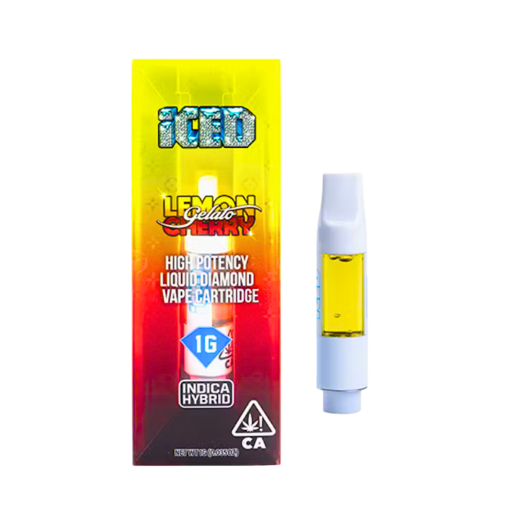 Photograph of product: LEMON CHERRY GELATO ICED LIQUID DIAMOND CARTRIDGE
