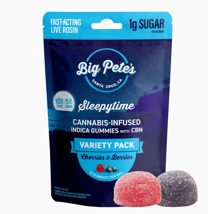 Photograph of product: Cherries & Berries Sleepytime Gummies   100 Mg   10 Pack
