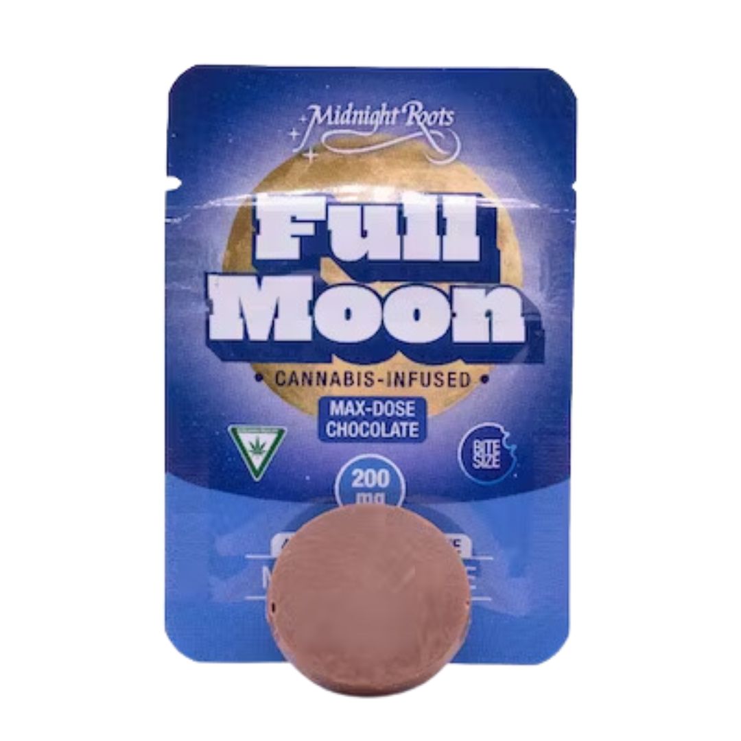 Photograph of product: Midnight Roots | Full Moons | Thin Mint Dark Chocolate Bite | 200mg