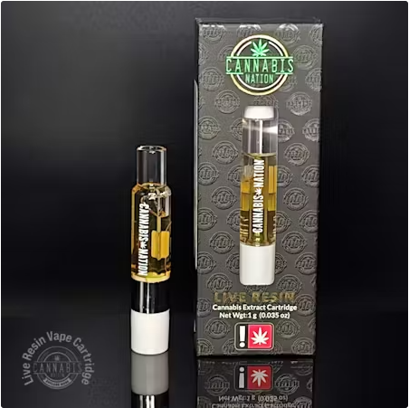 Photograph of product: Live Resin All Glass Cartridge | GMO | 1g