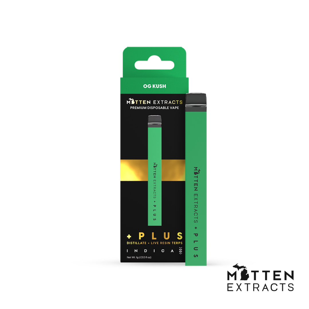 Photograph of Product: OG Kush +PLUS Disposable | 1G