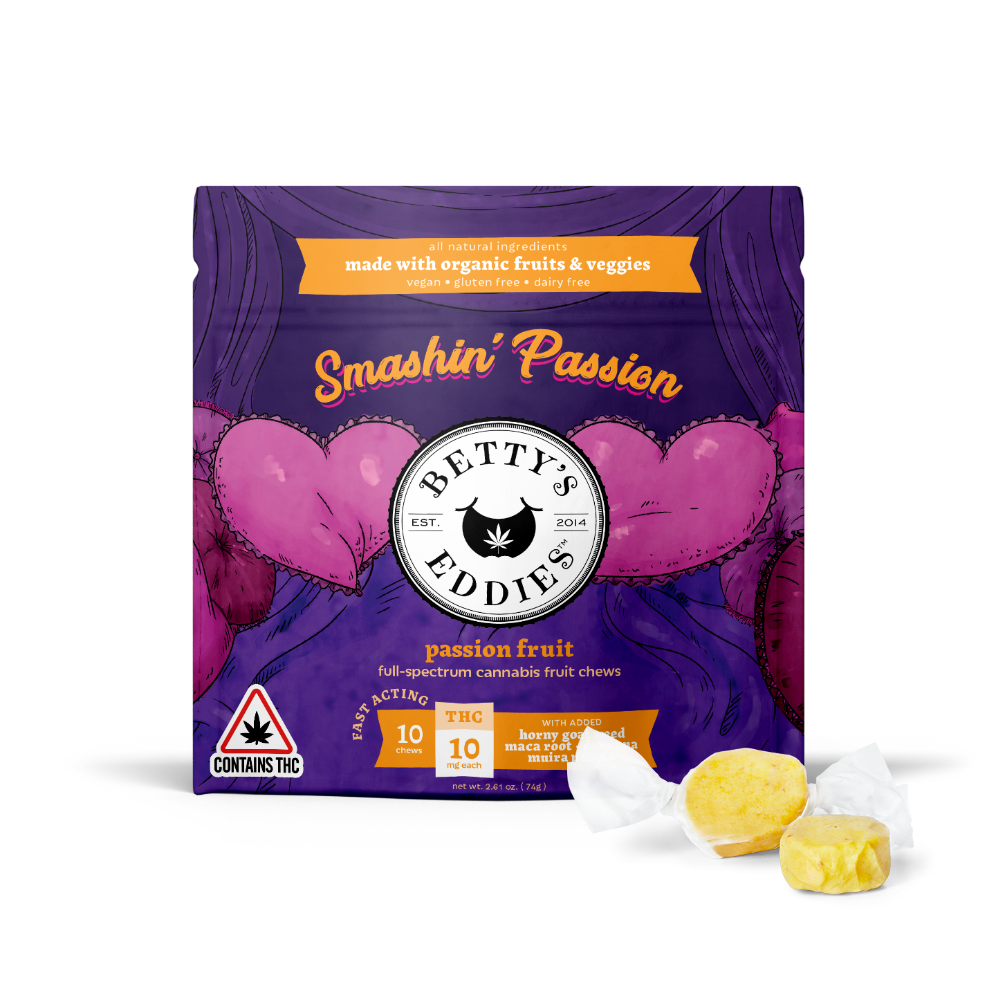 Photograph of product: 100mg/10pk - Smashin Passion - Passion Fruit - Hybrid