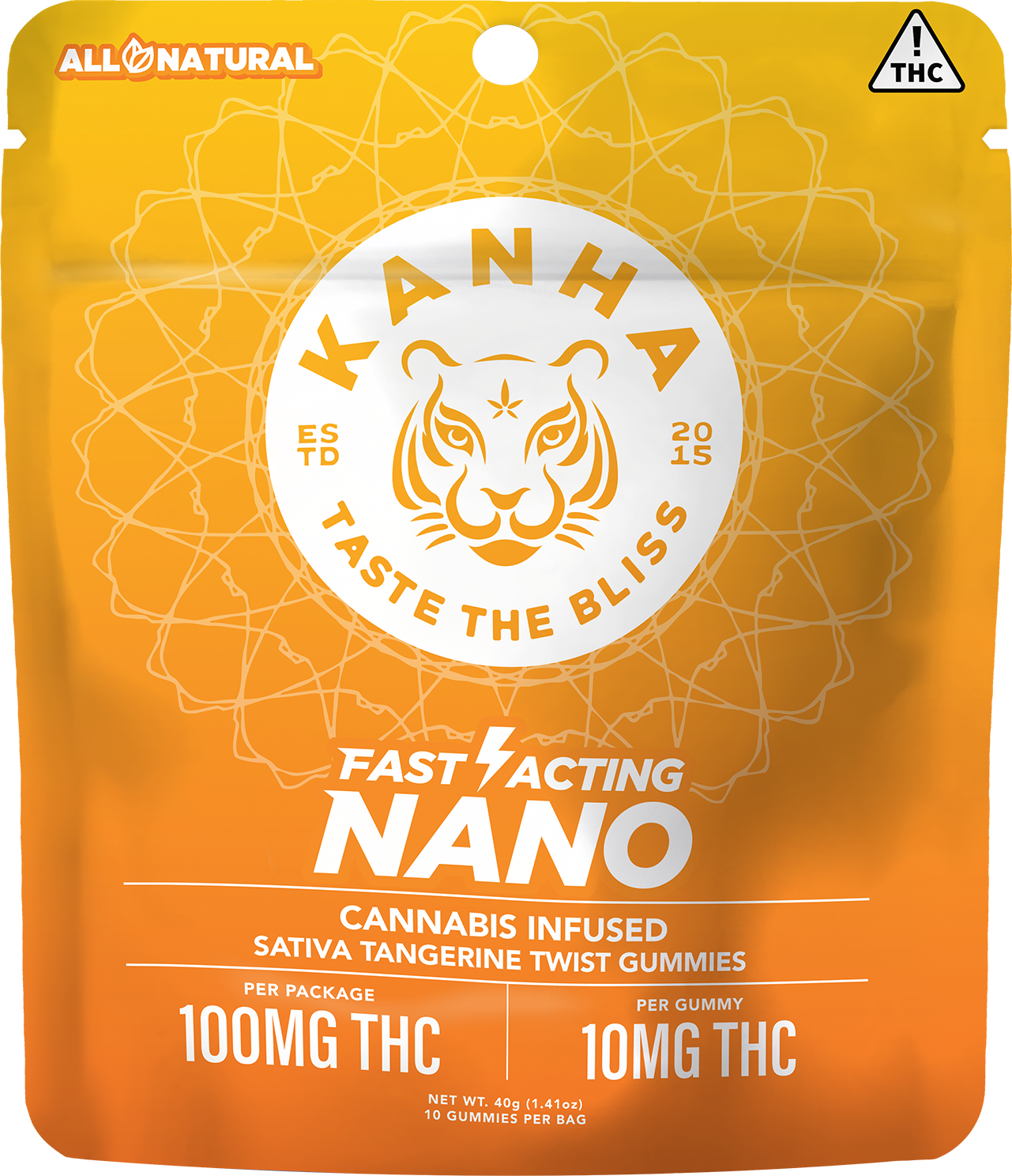 Photograph of product: Kanha Nano Tangerine Twist (S) Gummies 10mg 10pk