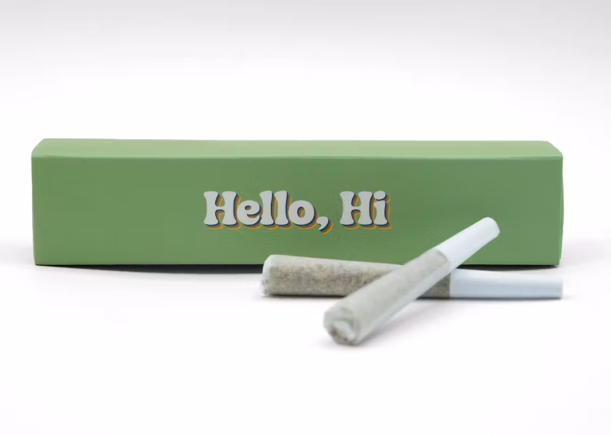 Photograph of product: Hello, Hi - Laughing Buddha - 2x 0.5g Pre-Rolls