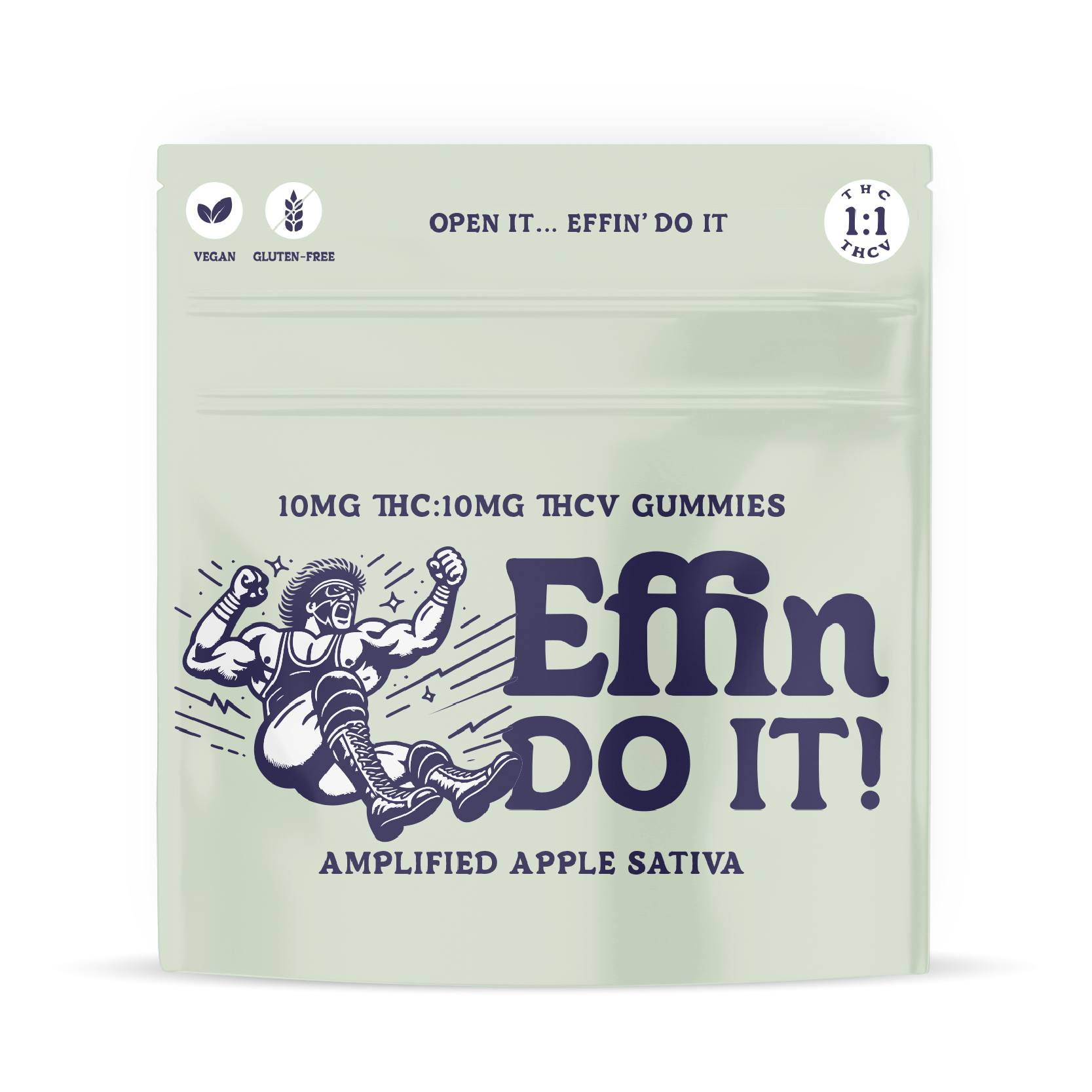 Photograph of product: EFFIN' Gummies 100mg: Do It Amplified Apple 1:1 TH-oui:TH-ouiV 10pc