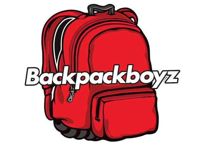 Photograph of product: BACKPACKBOYZ | Black Box Logo Track Bottoms 7-15-22
