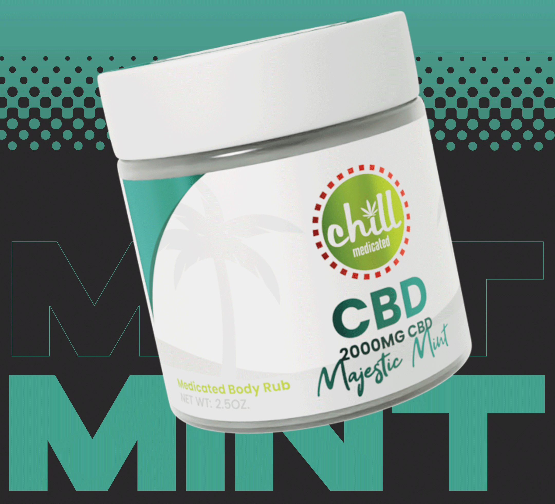 Photograph of product: AU Chill: Majestic Mint Maxx TH-oui: CBD 2.5OZ