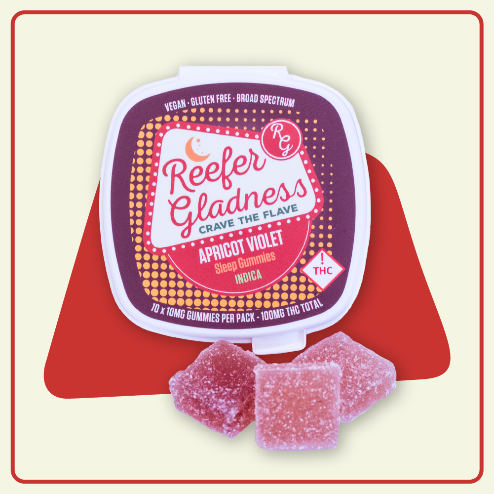 Photograph of Product: 10:2:1 Apricot Violet Sleep Gummies | 100mg