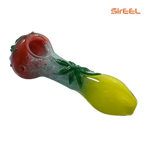Photograph of product: SirEEL - 4" Multi-Frit 3D Leaf Spoon - Assorted Colors