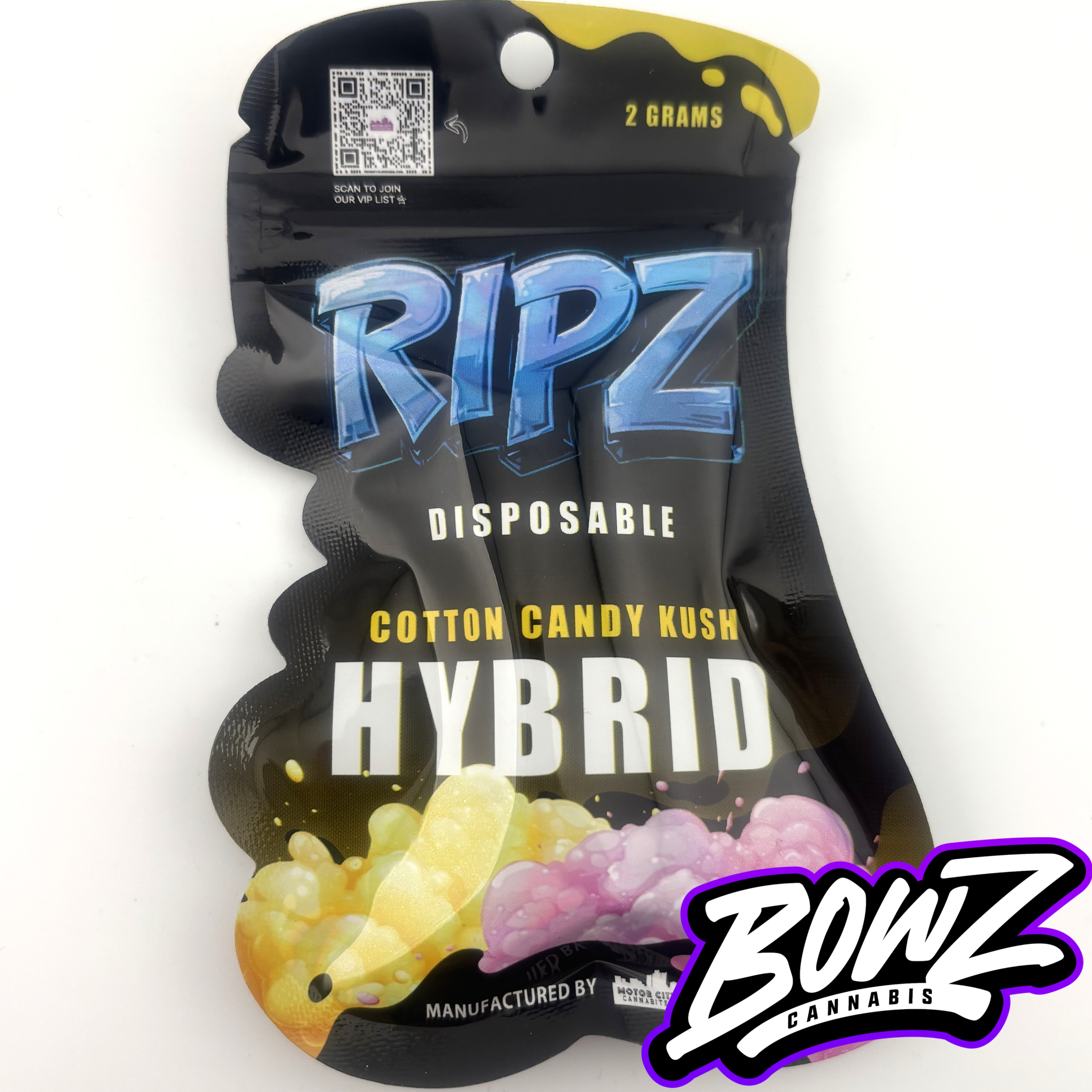 Photograph of product: Ripz - Disposable Vape - (2g) - Hybrid - **COTTON CANDY** (3/$40)