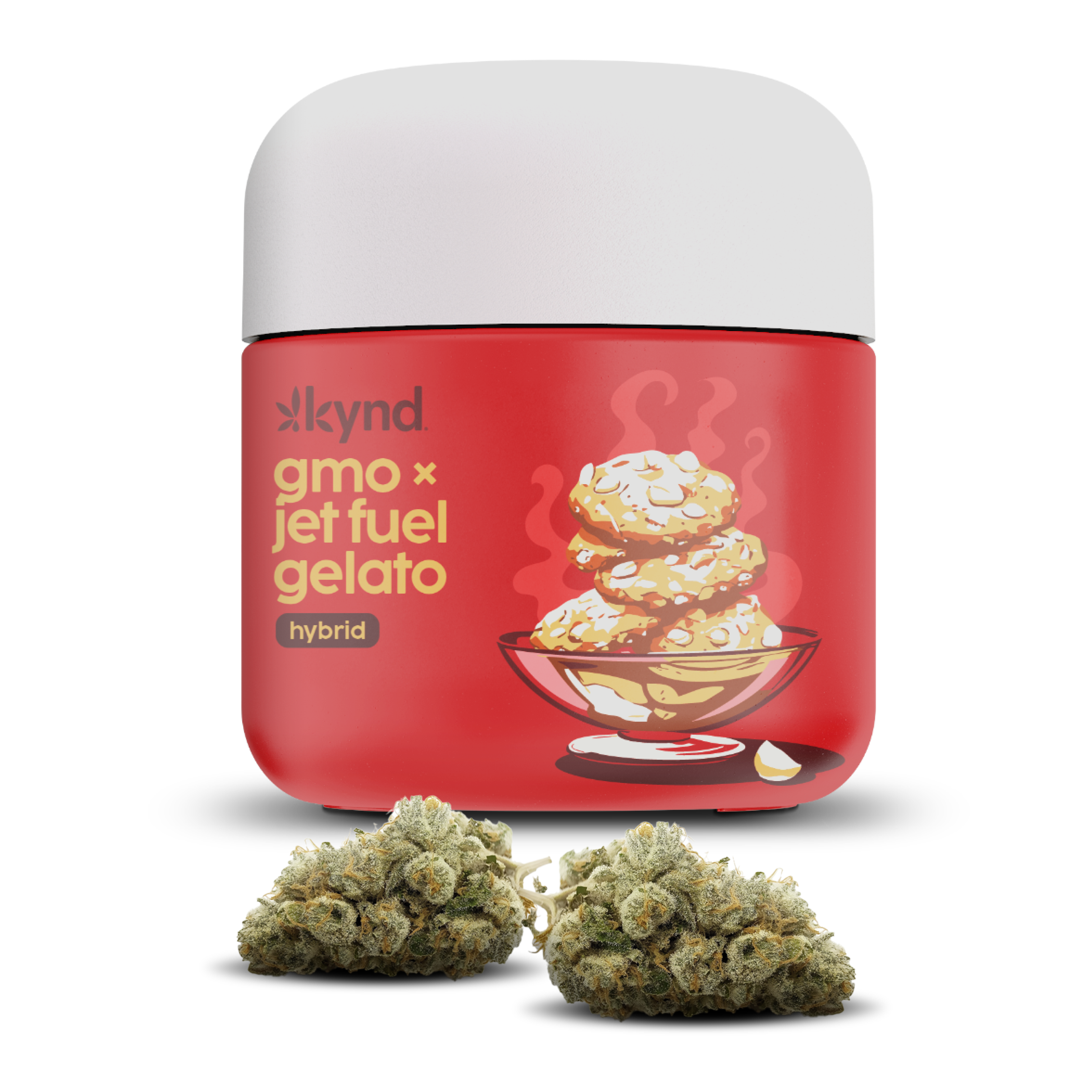 Photograph of product: Kynd GMO x Jet Fuel Gelato (H) Flower 3.5g