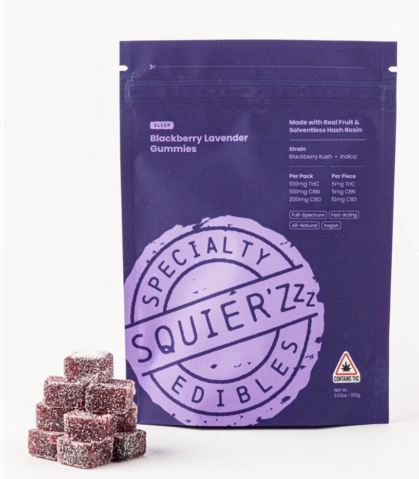 Photograph of product: Squier's Blackberry Lavender Sleep Blend 100mg Gummies