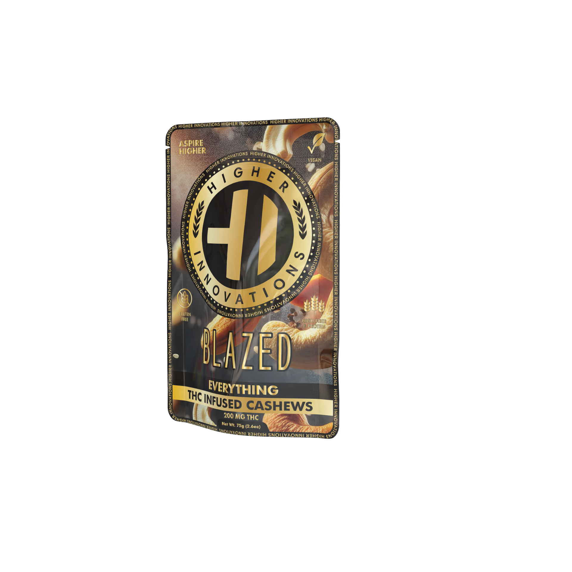 Photograph of product: Blazed 200mg Infused Cashews Everything