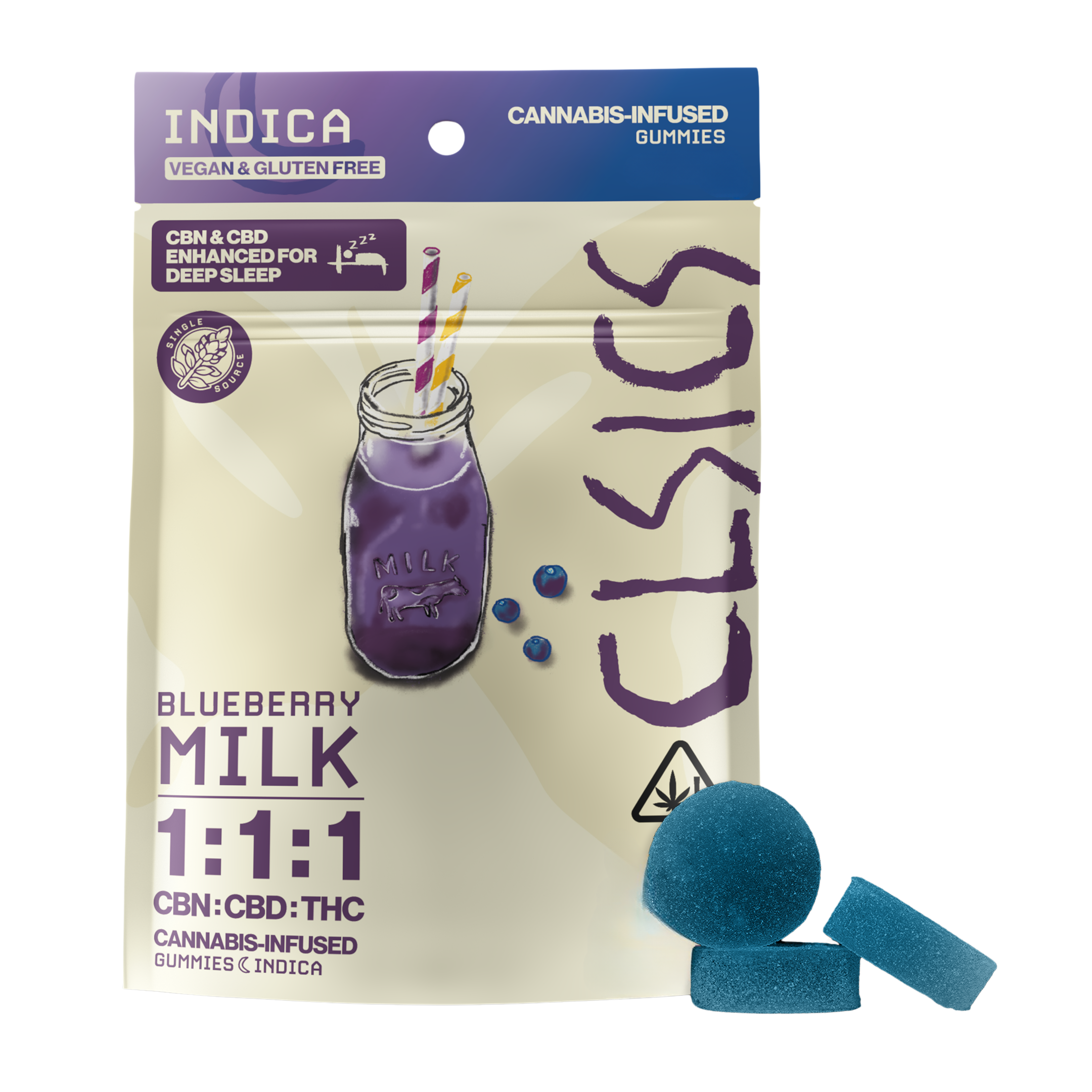 Photograph of product: *Candy Jar* Blueberry Milk Cbn 2pk (20mg)