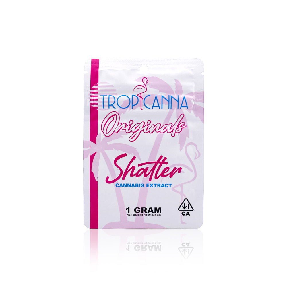 Photograph of product: TROPICANNA ORIGINALS - Concentrate - Grandaddy Purple - Shatter - 1G