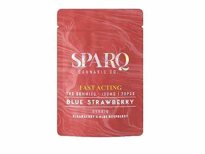 Photograph of product: Fast Acting Gummies | Blue Strawberry | 100mg