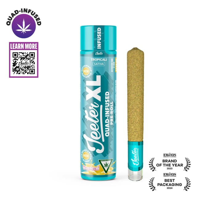 Photograph of product: ? Tropacali (S) - 2g XL QUAD Infused Pre-Rolls - Retail