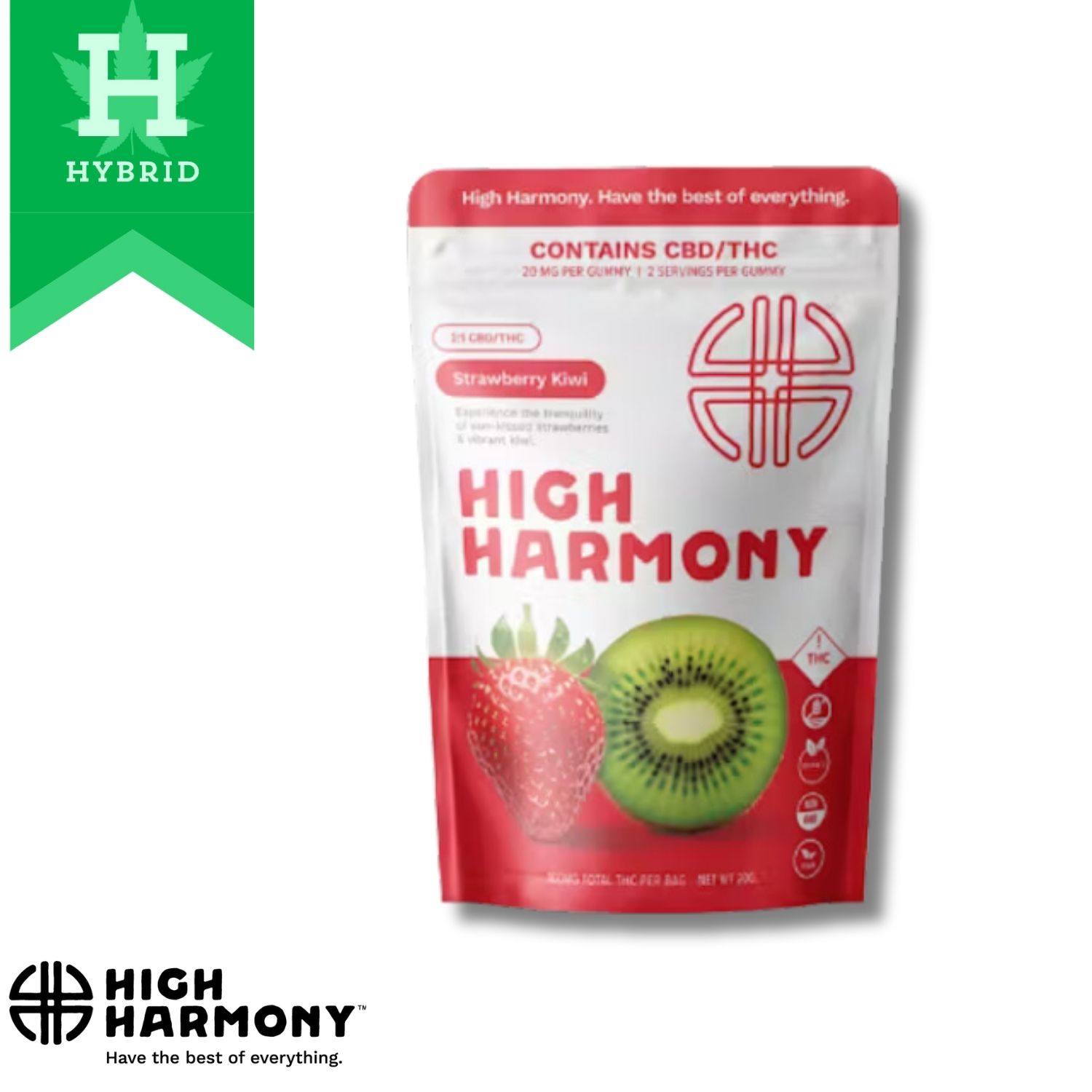 Photograph of product: HH | Edible TH-oui | Gummies | 5pk | Acai Dragon Fruit | 100mg