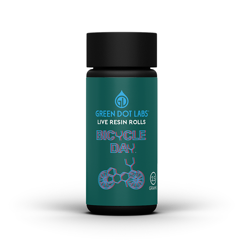 Photograph of product: Bicycle Day Live Resin Infused Pre Roll 5pk