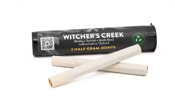 Photograph of product: Alchemy Pure | Witcher's Creek | Pre-Roll Pack | 0.5g x 2